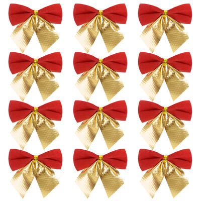 12db karácsonyi masni karácsonyfa díszek karácsonyi ajándékok csomagolás dekoráció masni Natal Noel Navidad masni kézműves vörös aranyhoz