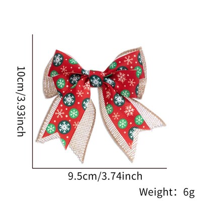 Ziemassvētku bantīte Sarkans Zelts Mini Ziemassvētku eglīšu kulonu rotājumi mājas dekorēšanai Navidad Jaungada ballīte DIY dāvanas