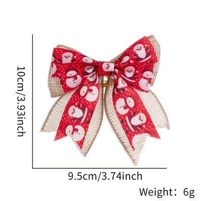 Ziemassvētku bantīte Sarkans Zelts Mini Ziemassvētku eglīšu kulonu rotājumi mājas dekorēšanai Navidad Jaungada ballīte DIY dāvanas