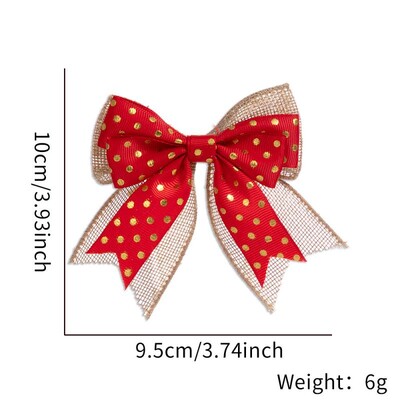 Ziemassvētku bantīte Sarkans Zelts Mini Ziemassvētku eglīšu kulonu rotājumi mājas dekorēšanai Navidad Jaungada ballīte DIY dāvanas