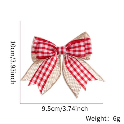 Ziemassvētku bantīte Sarkans Zelts Mini Ziemassvētku eglīšu kulonu rotājumi mājas dekorēšanai Navidad Jaungada ballīte DIY dāvanas