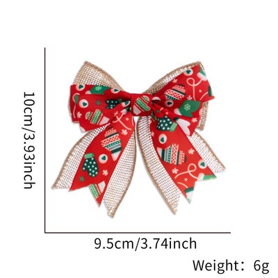 Ziemassvētku bantīte Sarkans Zelts Mini Ziemassvētku eglīšu kulonu rotājumi mājas dekorēšanai Navidad Jaungada ballīte DIY dāvanas