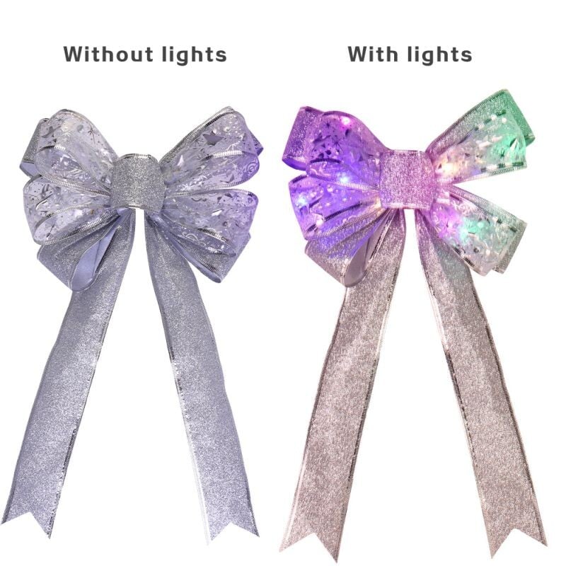 LED šviesos kalėdinės eglutės raištelių papuošalai „pasidaryk pats“ Šventinių vestuvių vakarėlio dekoravimas Peteliškės namų Naujųjų metų dekoro reikmenys