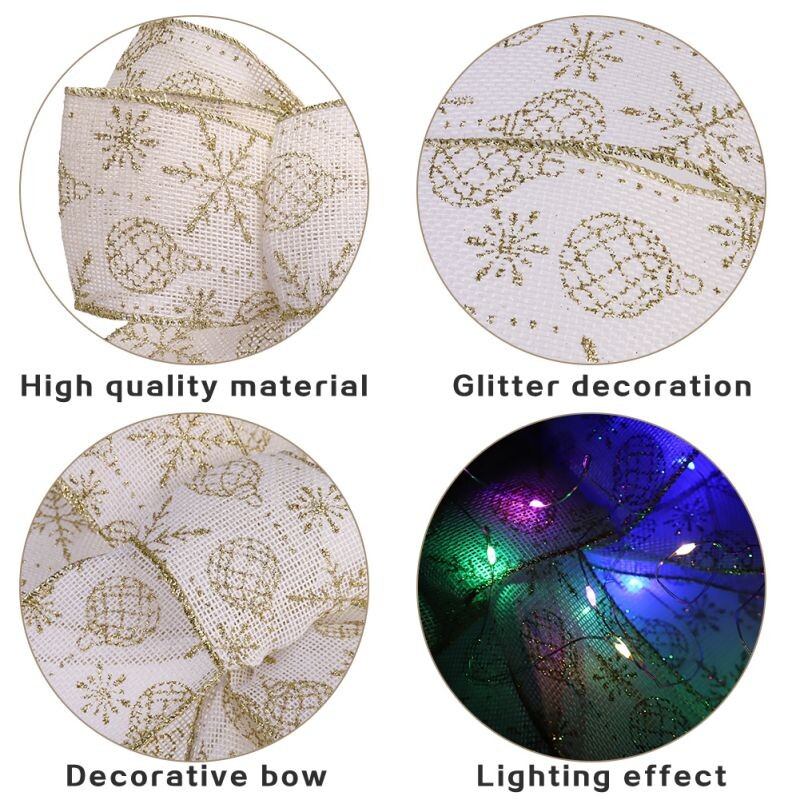 LED šviesos kalėdinės eglutės raištelių papuošalai „pasidaryk pats“ Šventinių vestuvių vakarėlio dekoravimas Peteliškės namų Naujųjų metų dekoro reikmenys