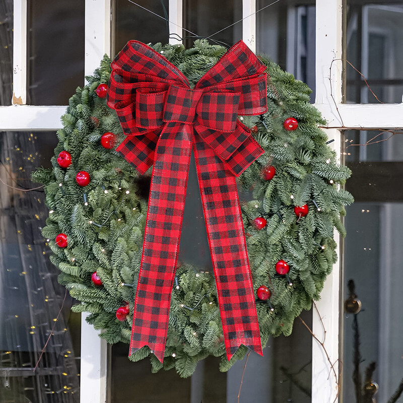 45cm * 12cm nagy karácsonyfadísz szalagcsomó piros rózsaszín vászon masnicsomó karácsonyi újévi parti dekoráció medál