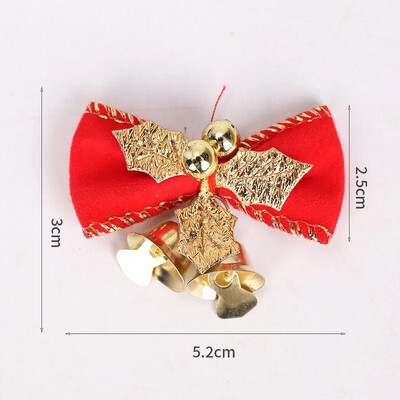 10 DB karácsonyi masni harangokkal Mini masnis karácsonyfa füzér függő díszek Karácsonyi újévi buli díszek