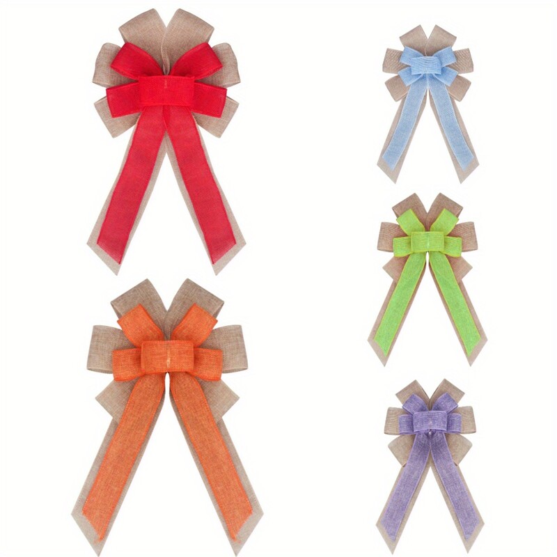 Mašna od imitacije lana, božićni darovi, privjesci za božićno drvce, božićni i uskrsni ukrasi