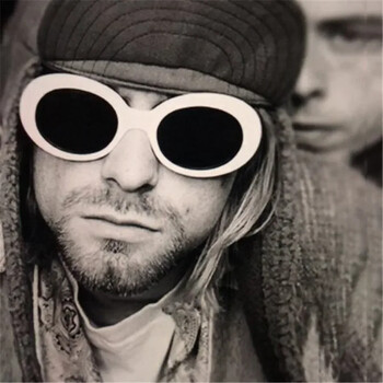 Punk γυναικεία επιρροή γυαλιά Kurt Cobain Ανδρικά γυαλιά οβάλ Γυναικεία Unisex Hip Pop Γυαλιά ηλίου Lady Oculos UV400 2023 Νέο