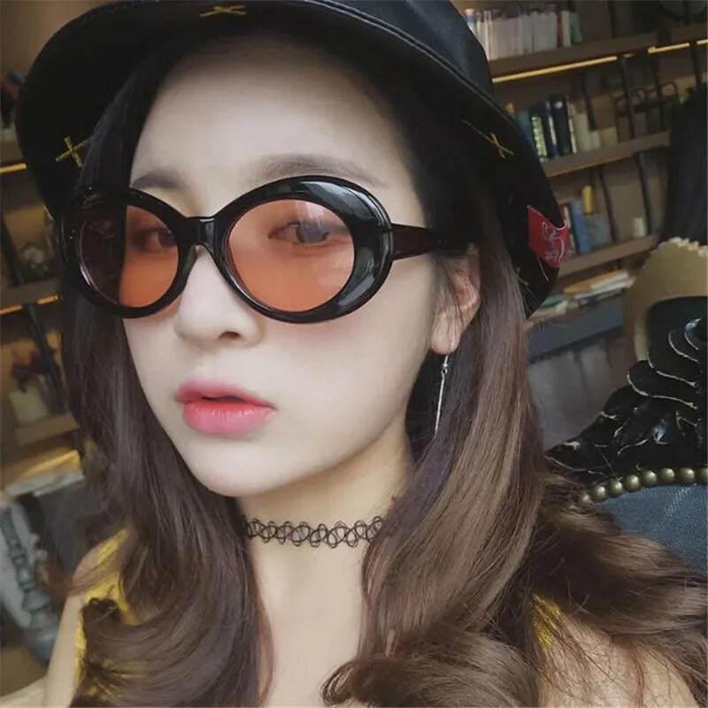 Punk Sieviešu Clout aizsargbrilles Kurt Cobain Brilles Vīriešiem Ovālas Saulesbrilles Sieviešu Unisex Hip Pop Saulesbrilles Lady Oculos UV400 2023 Jaunums