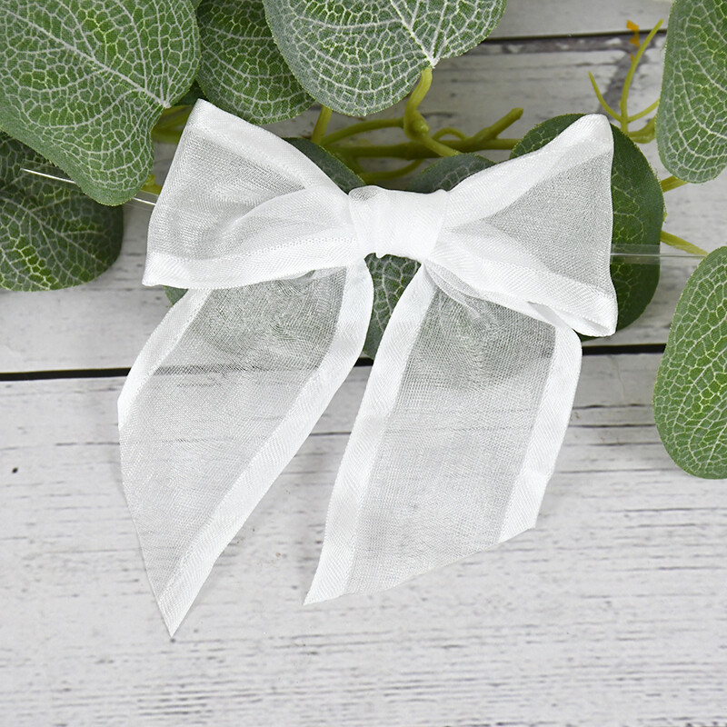 10 vnt. balti nėriniai lankai Vestuvių automobilio puošmena Automobilinis lankas Vestuvinis dušas Gimtadienio vakarėlio dovanų pakelis „Pasidaryk pats“ „Bowknots“ plaukų segtukų priedas