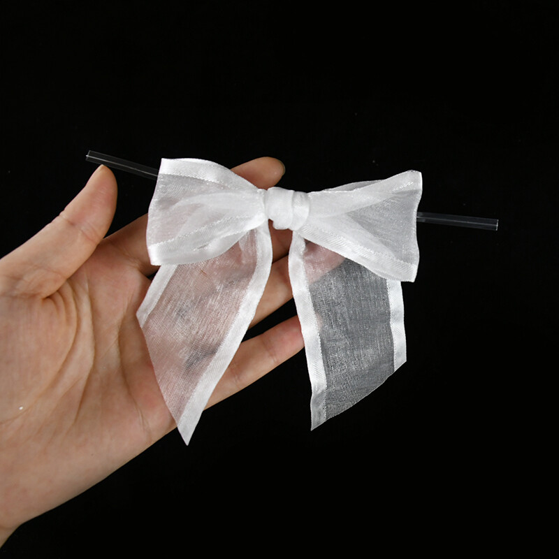 10 vnt. balti nėriniai lankai Vestuvių automobilio puošmena Automobilinis lankas Vestuvinis dušas Gimtadienio vakarėlio dovanų pakelis „Pasidaryk pats“ „Bowknots“ plaukų segtukų priedas