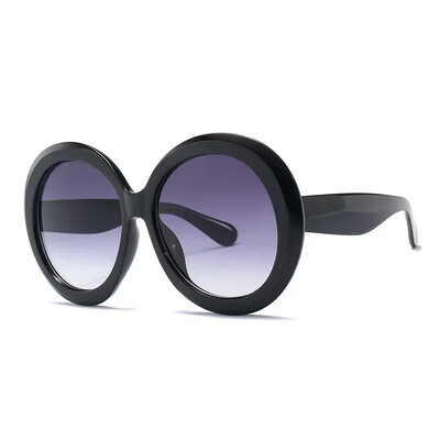 Ochelari de soare unisex, rotunzi mari, de lux, retro, supradimensionați, pentru femei, bărbați, de designer de marcă, de bună calitate, verde, negru, UV400