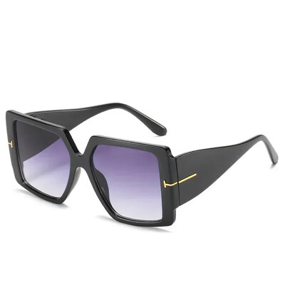 Zīmola dizains Liela izmēra kvadrātveida Tom saulesbrilles sievietēm vīriešiem Modes retro vasaras braukšanas ceļojumi UV400 lieli saulesbriļļu toņi