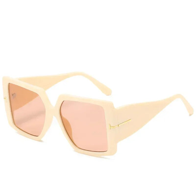 Zīmola dizains Liela izmēra kvadrātveida Tom saulesbrilles sievietēm vīriešiem Modes retro vasaras braukšanas ceļojumi UV400 lieli saulesbriļļu toņi