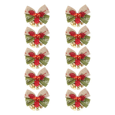 Χριστουγεννιάτικο δέντρο Φιόγκοι 4,5 Χ 4 εκ. Χριστουγεννιάτικα Μίνι καμπάνες Φιόγκοι Διακοσμήσεις Λουλούδι Γιρλάντες Μενταγιόν Δώρα Χριστουγεννιάτικα στολίδια Φιόγκων