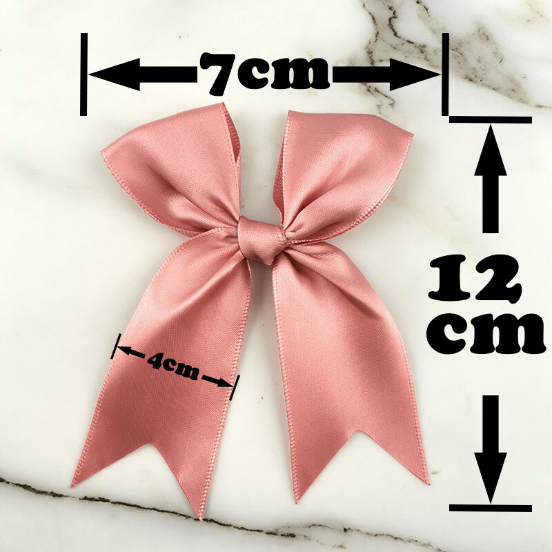 (30 gab/iepakojumā) 12*7cm svaigi rozā lentes bantes liela izmēra satīna lentes bantītes ziedu rokdarbu rotājumi roku darbs DIY ballīte