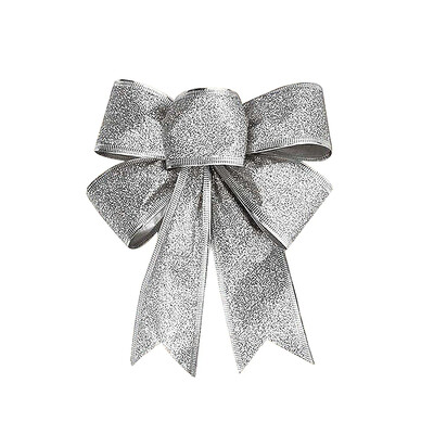 Ziemassvētku lentes bantītes Amatniecība Liela mirdzoša lente bantīte Ziemassvētku rotājumi Ziemassvētku eglīšu rotājumi Jaungada dekori