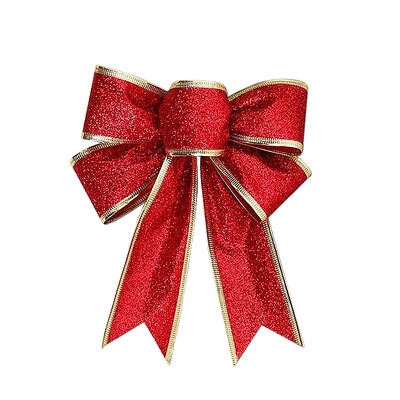 Ziemassvētku lentes bantītes Amatniecība Liela mirdzoša lente bantīte Ziemassvētku rotājumi Ziemassvētku eglīšu rotājumi Jaungada dekori