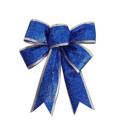 Ziemassvētku lentes bantītes Amatniecība Liela mirdzoša lente bantīte Ziemassvētku rotājumi Ziemassvētku eglīšu rotājumi Jaungada dekori