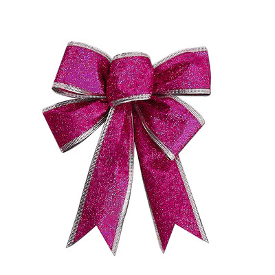 Ziemassvētku lentes bantītes Amatniecība Liela mirdzoša lente bantīte Ziemassvētku rotājumi Ziemassvētku eglīšu rotājumi Jaungada dekori