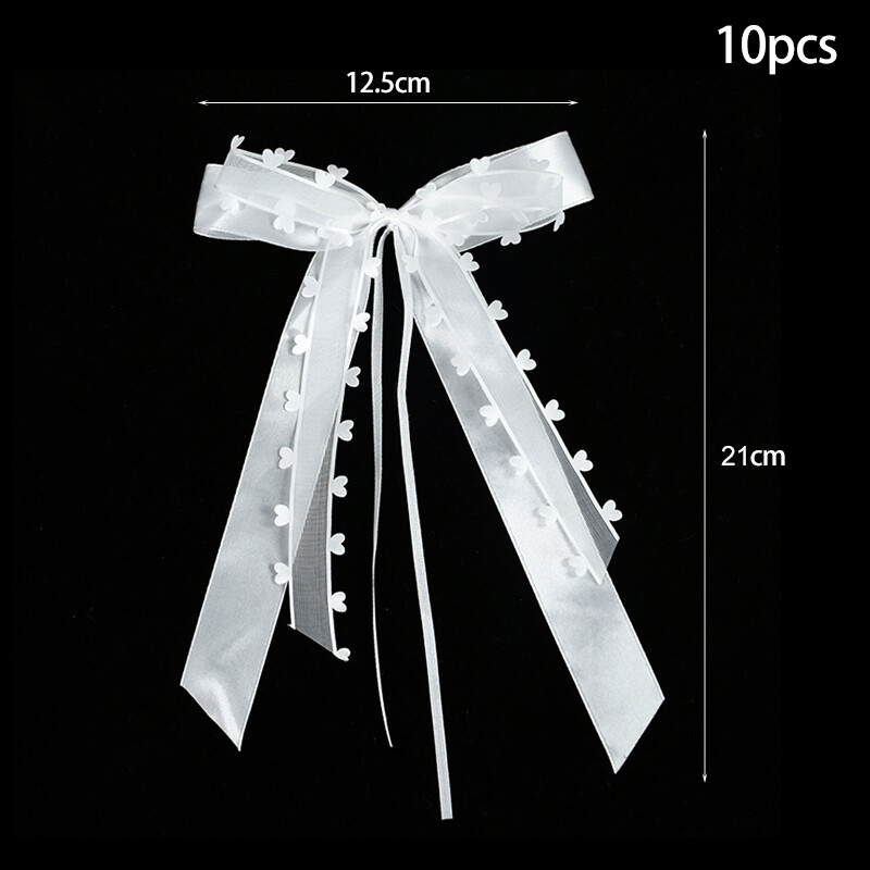 10 gab., balti loki, lentes, bantītes, dāvanu iesaiņojums, amatniecības kāzu auto, krēsla aizmugures apdare, saderināšanās piederumi kāzu ballītēm