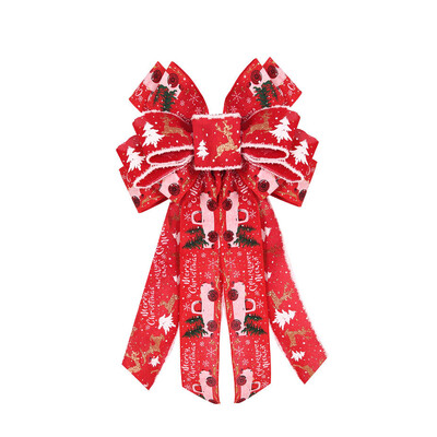 Ziemassvētki, bantīšu rotājumi, piemēroti Ziemassvētku eglīšu dekorēšanai, dāvanu kastītes iepakojuma dekorēšanai, Ziemassvētku dekoratīvie aksesuāri