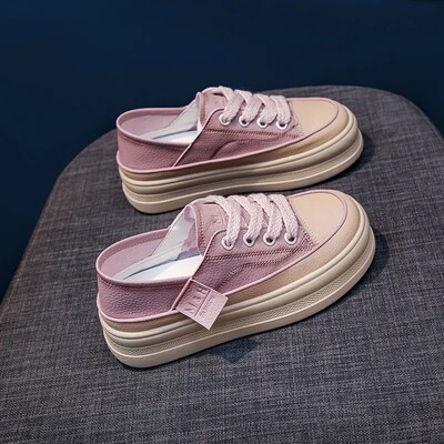 SimpleCasual stora apačia drobė moteriška vasaros naujo stiliaus studentiška Honkongo stiliaus balta vintažinė lentų avalynė Guminiai batai Face Mate