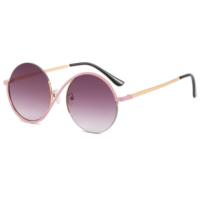 Madingi metaliniai pusiau rėmeliai akiniai vintažiniai akinių rėmeliai moterims S formos asimetrinis plokščias lęšis anti mėlynas lęšių rėmelis