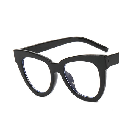 Didelis rėmelis katės akis nuo mėlynos šviesos moteriškas plokščias veidrodis naujo stiliaus paprastas klasikinis prabangių akinių rėmas retro įgaubtos formos rėmas