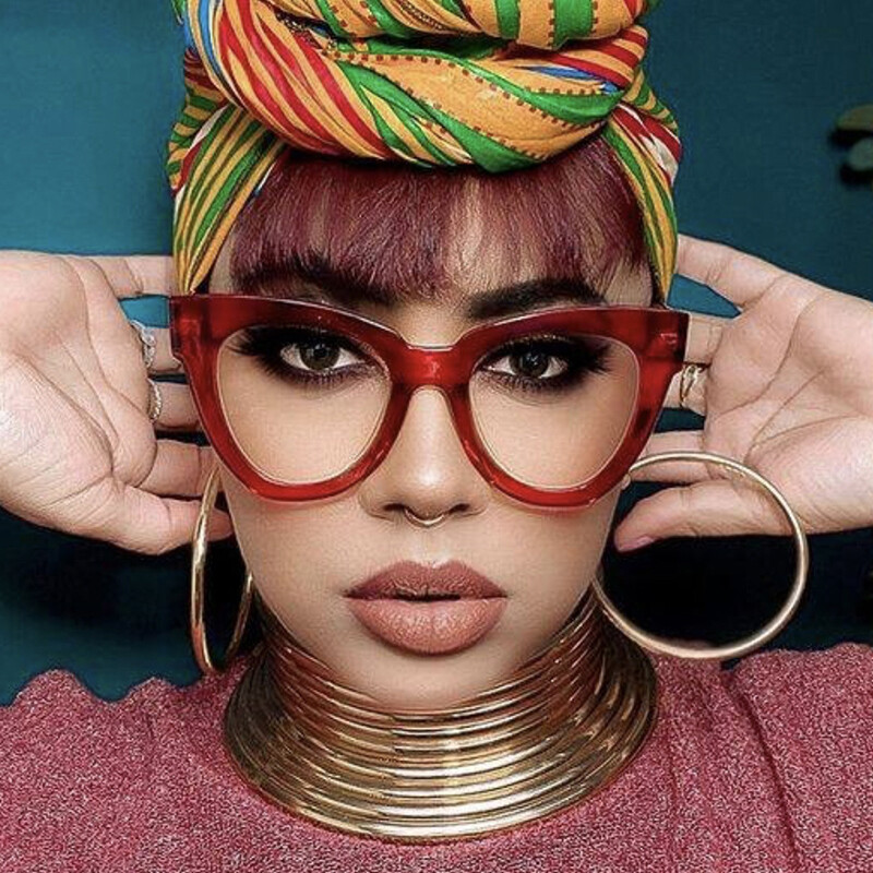 Didelis rėmelis katės akis nuo mėlynos šviesos moteriškas plokščias veidrodis naujo stiliaus paprastas klasikinis prabangių akinių rėmas retro įgaubtos formos rėmas