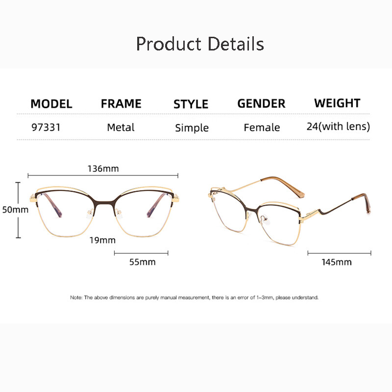 Anti-Blue Light Rays Briļļu ietvars Sieviešu kaķu acu brilles Zīmolu dizaineru caurspīdīgas lēcas datora optiskās brilles