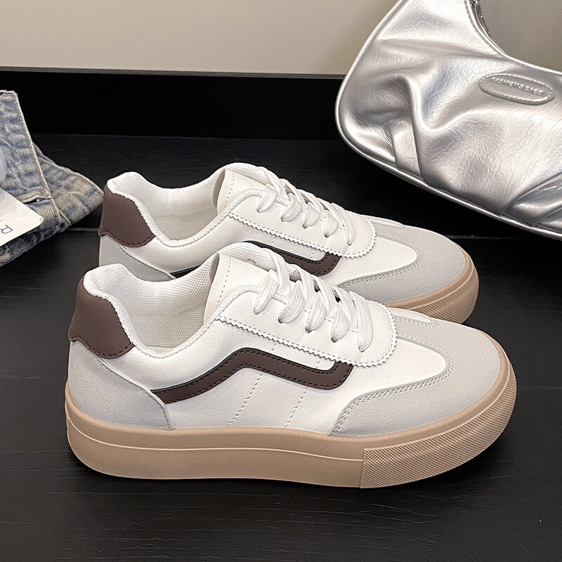 Naujo dizaino sportiniai batai moterims Madingi pavasario rudeniniai balti laisvalaikio sportbačiai Moteriški korėjiečių sportai Zapatos De Mujer