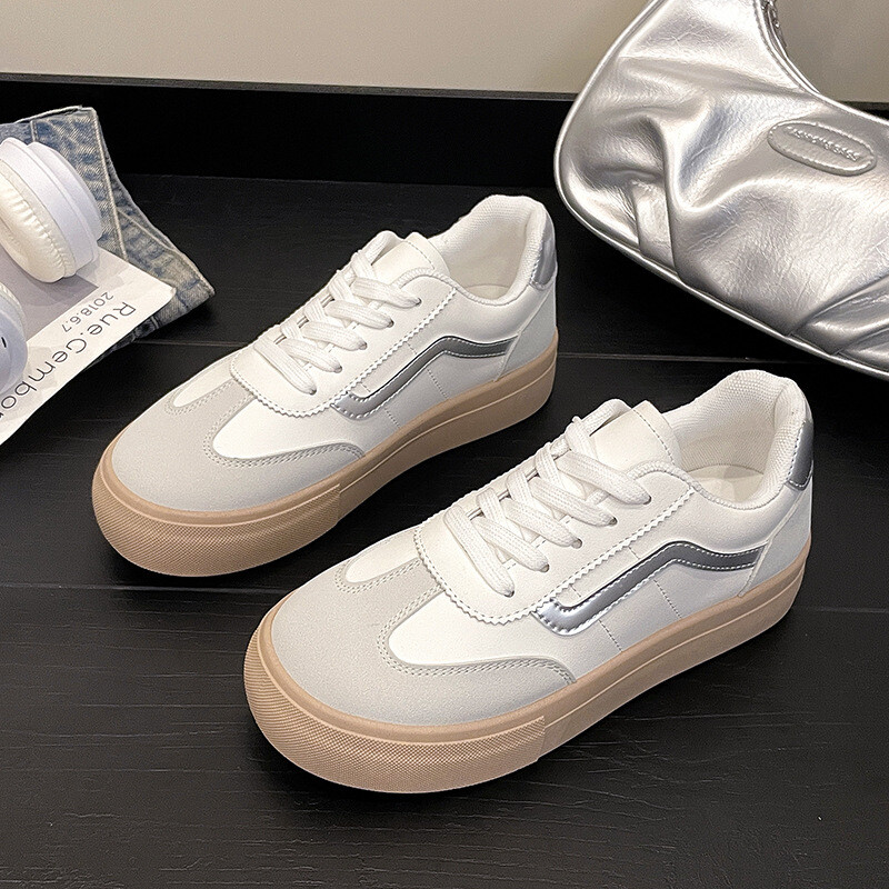 Naujo dizaino sportiniai batai moterims Madingi pavasario rudeniniai balti laisvalaikio sportbačiai Moteriški korėjiečių sportai Zapatos De Mujer