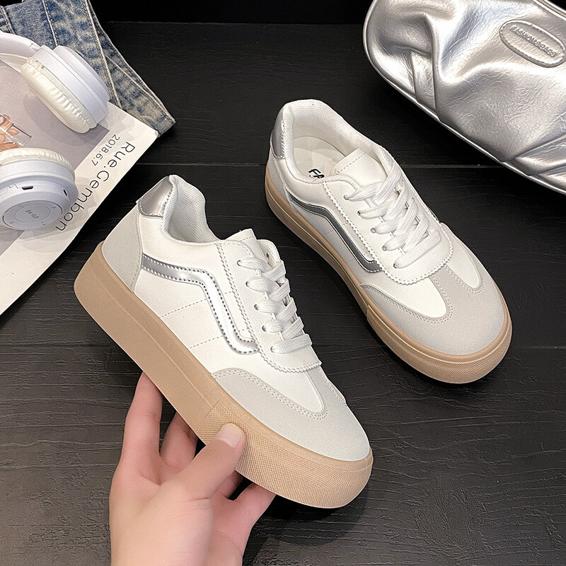 Naujo dizaino sportiniai batai moterims Madingi pavasario rudeniniai balti laisvalaikio sportbačiai Moteriški korėjiečių sportai Zapatos De Mujer
