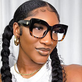 Túlméretes négyzet alakú optikai szemüveg keret női divat anti kék fény átlátszó számítógépes szemüveg TR90 szemüveg szemüveg