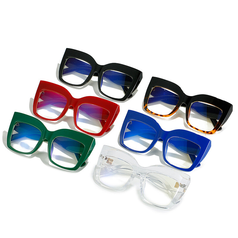 Túlméretes négyzet alakú optikai szemüveg keret női divat anti kék fény átlátszó számítógépes szemüveg TR90 szemüveg szemüveg