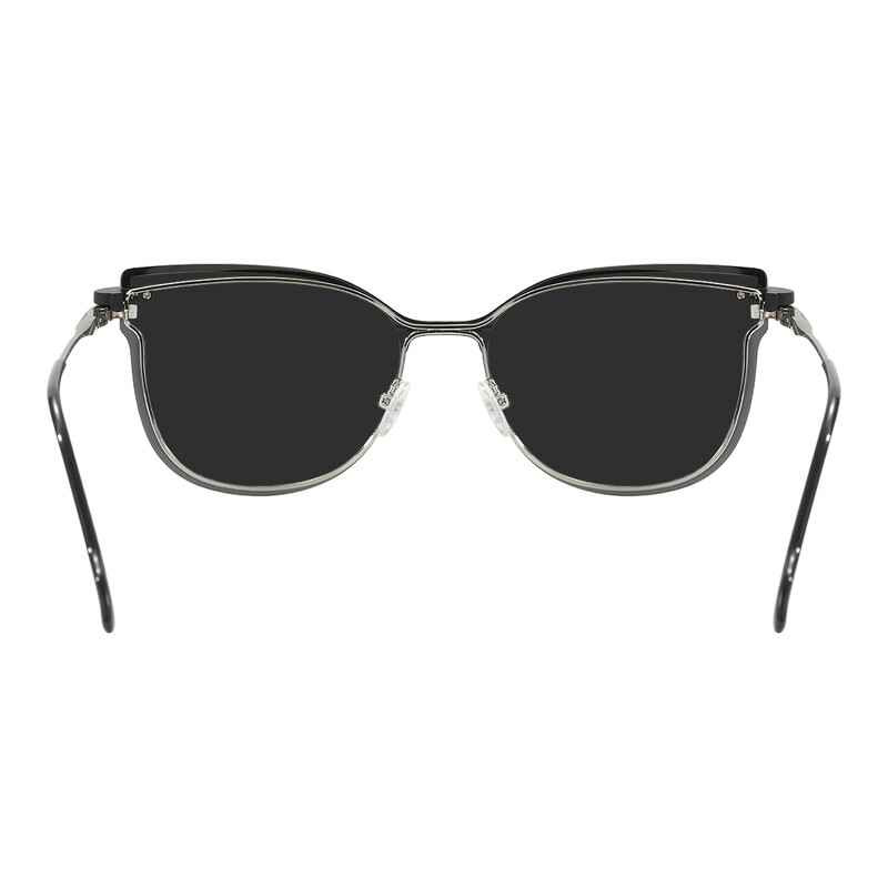 Moteriški metaliniai kačių akių akinių rėmeliai su segtuku ant saulės akinių, skirtų receptiniams lęšiams