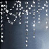 4M srebrne zlatne pahulje girlande za božićno drvce Viseće dekoracije Winter Wonderland Party Lažni snježni ukrasi Papirnate trake