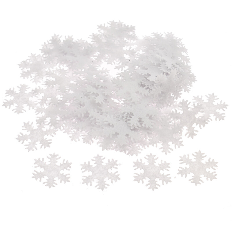 200 db 30 mm-es poliészter filc párnázott hópehely tapasz rátétek kézműves parti barkácsolás scrapbooking ruha dekoráció