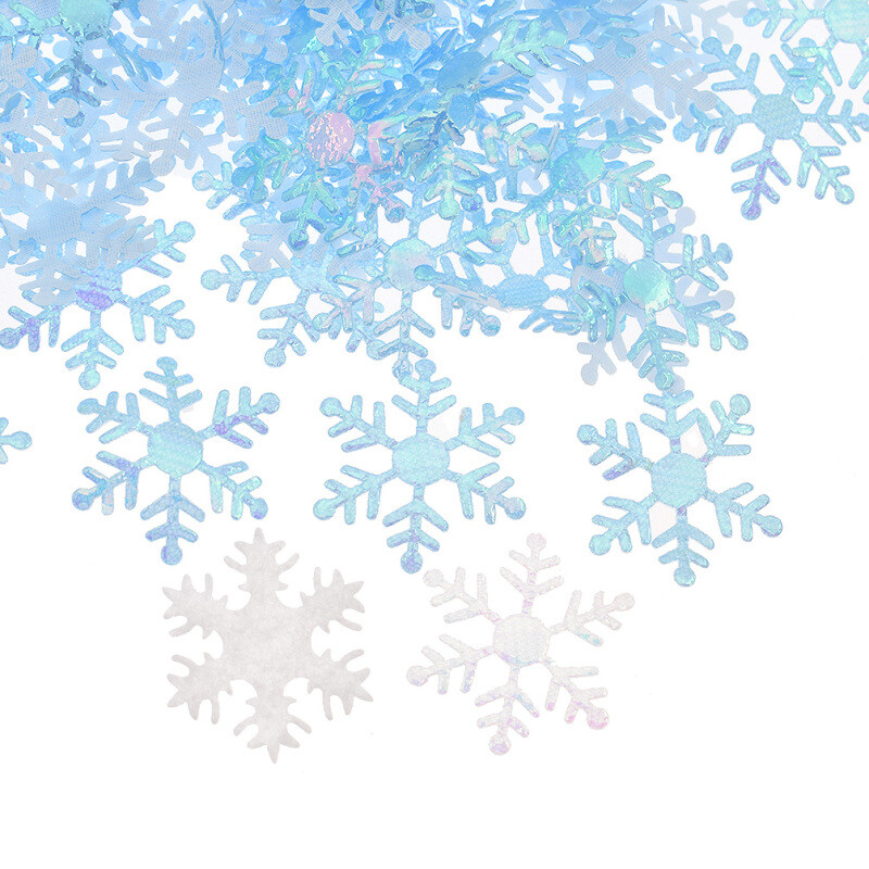 200 db 30 mm-es poliészter filc párnázott hópehely tapasz rátétek kézműves parti barkácsolás scrapbooking ruha dekoráció