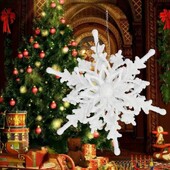 Kalėdų snaigė Kabanti Kalėdų eglutės papuošalai Kalėdų namų kambario dekoras Navidad Naujųjų 2024 m. dekoro dovanos Priedai ﻿