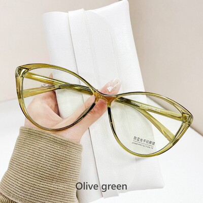 MOMOJA Ultra Light Retro Fashion TR90 Anti Blue Cat Eye Sieviešu acu rāmis Optiskais Recepšu briļļu rāmis 7212