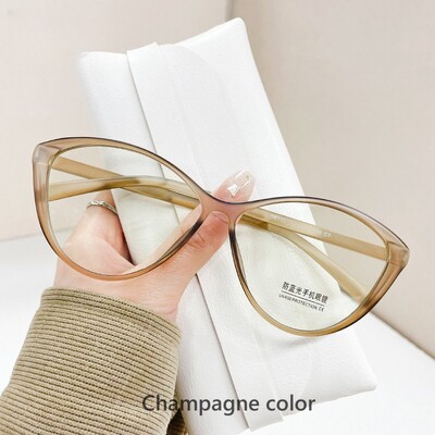 MOMOJA Ultra Light Retro Fashion TR90 Anti Blue Cat Eye Sieviešu acu rāmis Optiskais Recepšu briļļu rāmis 7212