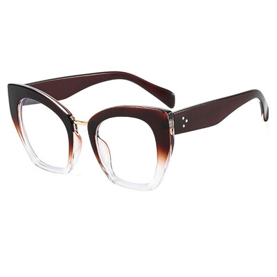 Leopard Υπερμεγέθη Γυαλιά Υπολογιστή Γυναικεία Νέα μάρκα Cat Eye Οπτικά γυαλιά Μεγάλοι σκελετοί Anti Blue Light Clear Spectacle Unisex