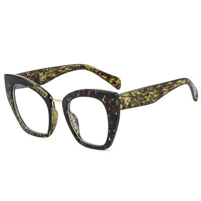 Leopard Υπερμεγέθη Γυαλιά Υπολογιστή Γυναικεία Νέα μάρκα Cat Eye Οπτικά γυαλιά Μεγάλοι σκελετοί Anti Blue Light Clear Spectacle Unisex