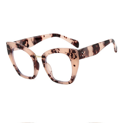 Leopard Υπερμεγέθη Γυαλιά Υπολογιστή Γυναικεία Νέα μάρκα Cat Eye Οπτικά γυαλιά Μεγάλοι σκελετοί Anti Blue Light Clear Spectacle Unisex