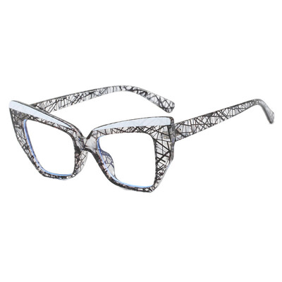 Optisko briļļu briļļu ietvari sievietēm kaķa acs zilā gaismu bloķējošās brilles aizsargbrilles datora ekrāns 2024 jaunums