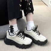 SHANPA rudeniniai sportbačiai moterims Paprastumas Vienspalviai PU odos platforminiai sportiniai batai Moteriški korėjietiško stiliaus žemi laisvalaikio batai