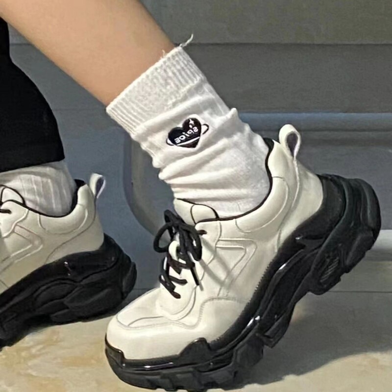 SHANPA rudeniniai sportbačiai moterims Paprastumas Vienspalviai PU odos platforminiai sportiniai batai Moteriški korėjietiško stiliaus žemi laisvalaikio batai