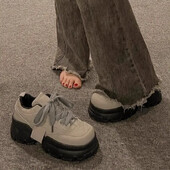 SHANPA Heighten Platform Cipők Női Divatos PU bőr Női Cipők Alkalmi Sokoldalú Dizájn Csipke Platform Cipők